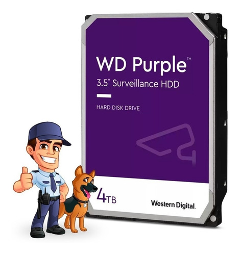 Disco Duro Hdd Purple 4tb Surveillance 256mb Western Digital