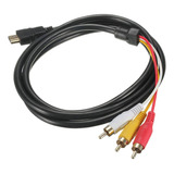 Cable Hdmi A Rca 1080p Hdmi Macho A 3 Rca S-vídeo Av Audio