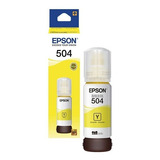 Botella Tinta Epson Amarillo T504 Para L4150 L4160