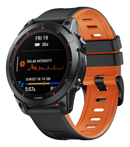 26mm Silicona Correa De Reloj Para Garmin Fenix 6x/5x/plus