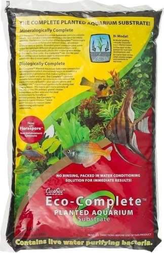 Caribsea Eco Complete Negro 9.072kg Bacterias Sustratos