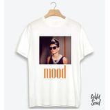 Camiseta Mood Audrey Hepburn Filme Poliéster