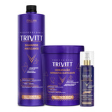 Kit Shampoo 1l + Hidratação 1kg + Fluido Matizante Trivitt