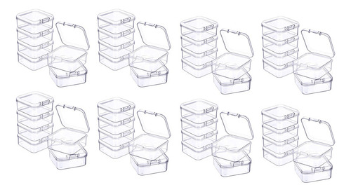 Mini Caja De Almacenamiento De Plástico Transparente De 48 P