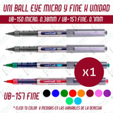 Uni Ball Eye Micro Ub-150 / Ub157  X Unidad Microcentro