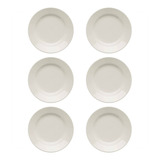 Set X6 Platos Playos Ceramica Redondos Vajilla Plato