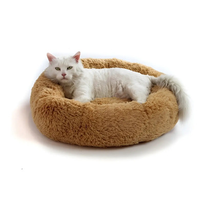 Cama Extra Chica Tipo Dona Anti Estrés, Perro O Gato Beige | MercadoLibre