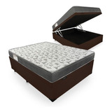 Cama Box Ortobom Iso 100  Solteiro De 188cmx88cm Marrom-chocolate