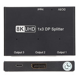 Concentrador Displayport Splitter 1x3 8k 30hz 4k 144hz Tripl