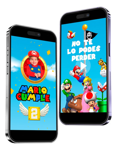 Video Invitación Mario Bros - Premium