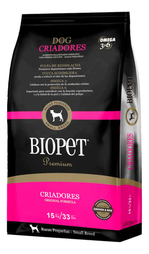Biopet Premium Perro Adulto Raza Pequeña 15kg + Golosinas 