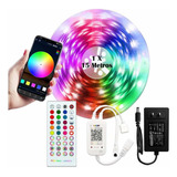 Tira Luz Led Colores Rgb 5050 Bluetooth 15m