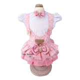 Roupa Pet Vestido Para Cachorro Rosa Vestidinho Cachorra