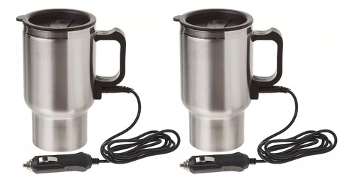 Termo Eléctrico Taza 12v Portátil Para Auto Agua Caliente 