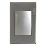 Placa Lucek Metal 1 Apagador Sencillo Plata Color Único