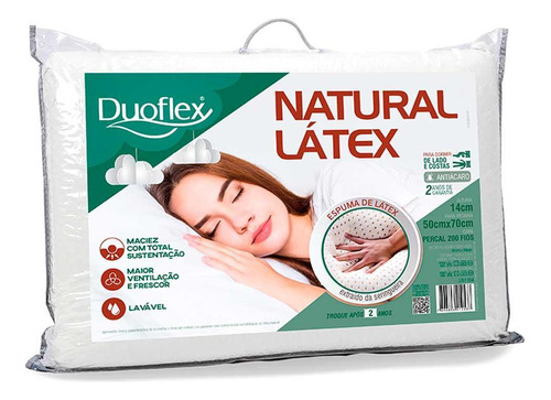 Travesseiro Duoflex Natural Látex - Ln1104