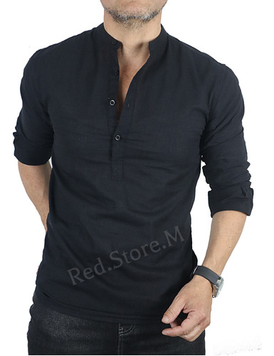 Camisa Hombre Cuello Mao Diseño 2