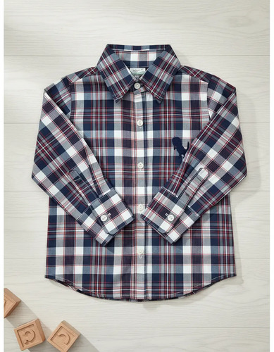 Camisa Manga Larga Para Niño Cuadros B D'lurig Kids