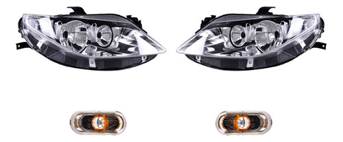 Cuartos + Faros 4 Piezas Depo P/ Seat Ibiza 2010-2012