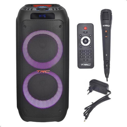 Caixa Som Portátil Trc5590 Led Bluetooth Usb Tws 1000w Rms