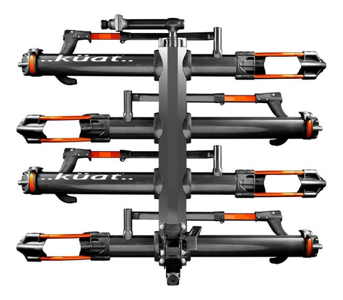 Rack Kuat Nv 2.0 Para 4 Bicicletas Gris Y Naranja Brillante