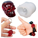 Llavero Creativo De Cabeza De Calavera Molde De Resina Diy A