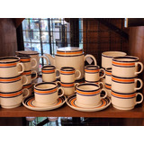 Juego De Té Y Café Retro Porcelana Hartford Ver Nro. Piezas