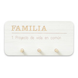 Portallave De Madera - #01 Familia Rectangular - 20 X 10 Cm