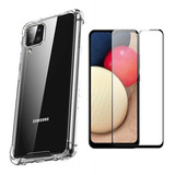 Capa Capinha Anti Queda P/ Samsung Galaxy A12 + Pelicula 3d