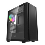 Gabinete Gamer Aigo Darkf Dk353 Rgb Mid-t Lat De Vidro C/4f Cor Preto