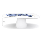 Mesa De Jantar Cone Oval Organica 180x100cm Laca Ou Madeira