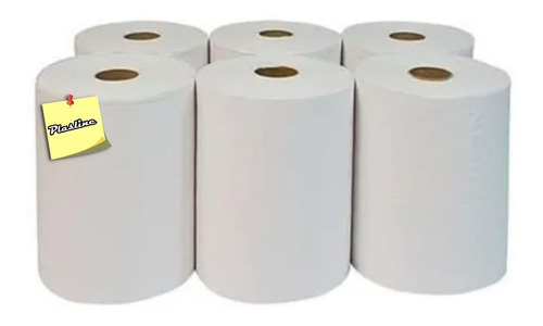 4 Rollos Bobinas Papel Tissue Toalla 20cm X 200mts Blanco