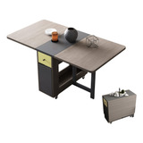 Funrolux Mesa De Comedor Plegable Con Estante De Almacenami.