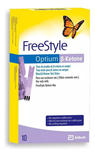 Tiras De B-cetona Frestyle Optium Con 10 Unidades