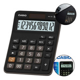 Calculadora Casio 12 Dig Preta Home Office Loja Escritório