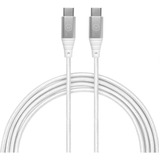 Cabo Usb-c Para Usb-c Hard Cable Em Poliéster Branco Iwill