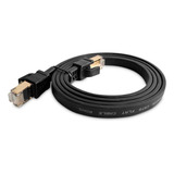 Cable Red 1m Plano Categoría Cat8 Utp Rj45 Ethernet Internet