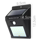 Luminária Solar De Muro 30 Leds Balizador Jardim 