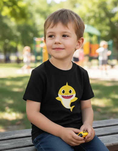 Playera De Baby Shark Amarillo