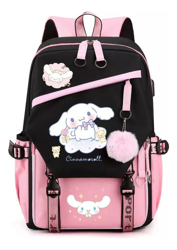 Mochila Escolar Kuromi Melody Peripheral De Gran Capacidad