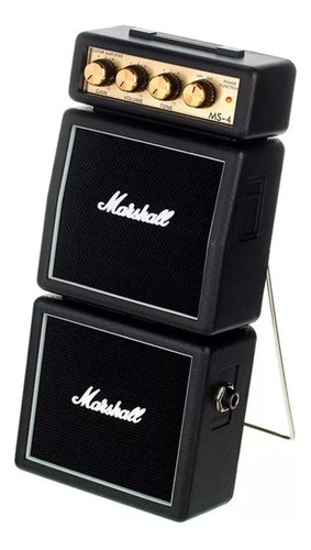 Caixa Dupla De Amplificador Marshall Ms-4 Mini Marshalito Ms 4 Cor Preta