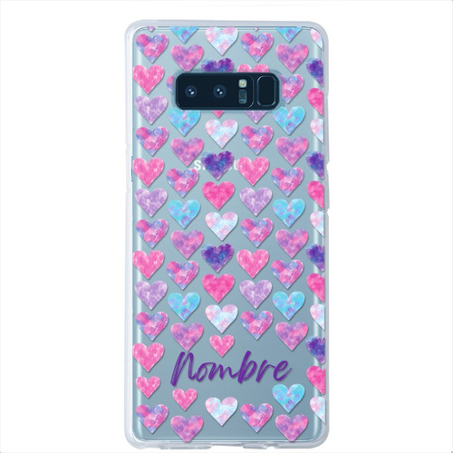 Funda Galaxy Uso Rudo Corazones Personalizada Tu Nombre