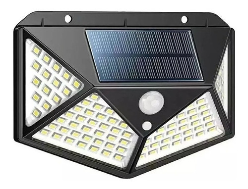 Foco Solar 100 Led Sensor Movimiento De Exterior Pared