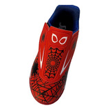 Tênis Chuteira Infantil Futsal Velcro Marvel Aranha Capitão