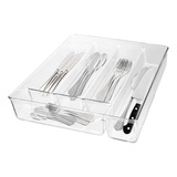 Organizador Acrílico Talheres Gaveta 5 Divisórias 27x35cm