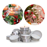 Kit Mini Velas Parafina Tea Lights 100 Unidades Natal Decora