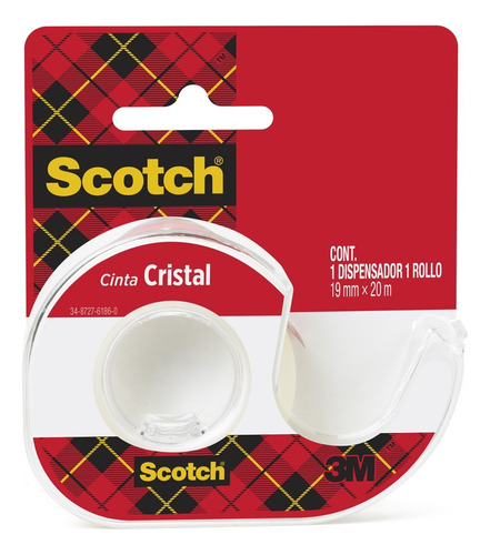 Cinta Scotch Cristal 19 X 20 Mts Con Dispenser 