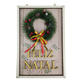 Quadro Decorativo Guirlanda Feliz Natal Natalino Enfeite