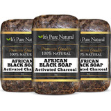 It's Pure Natural Barras De Jabn Negro Africano Con Carbn Ac