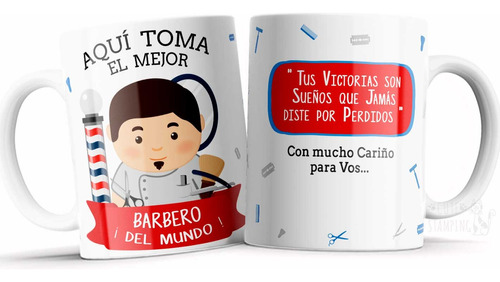 Taza Personalizada Aquí Toma El Mejor Barbero Ideal /regalo